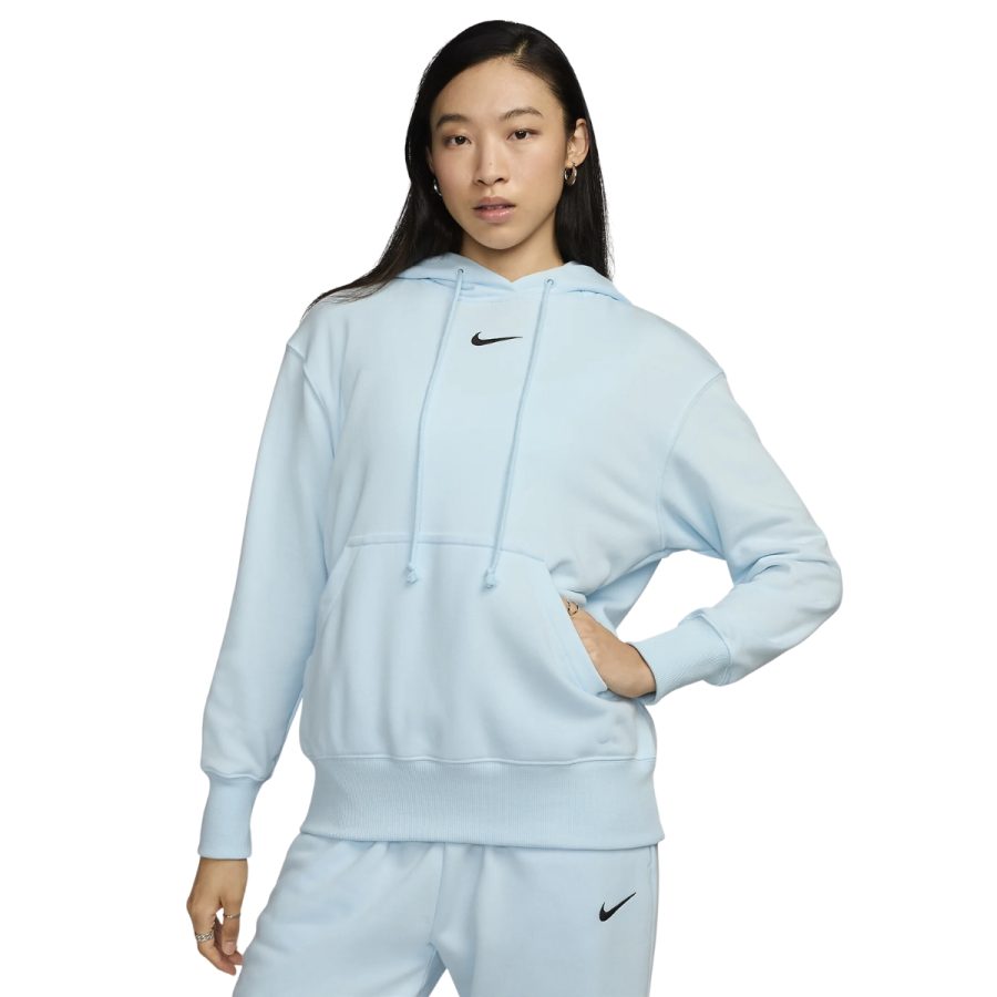 áo nike sportswear phoenix fleece women's oversized pullover french terry hoodie fz7197-474