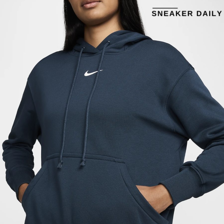 áo nike sportswear phoenix fleece women's oversized pullover french terry hoodie fz7197-478