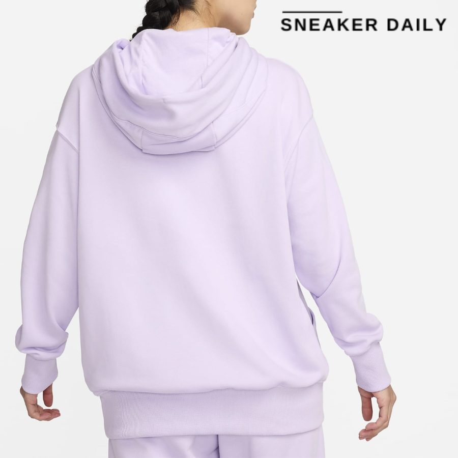 áo nike sportswear phoenix fleece women's oversized pullover french terry hoodie fz7197-511