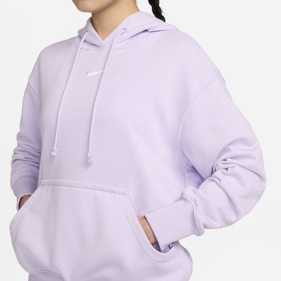 áo nike sportswear phoenix fleece women's oversized pullover french terry hoodie fz7197-511