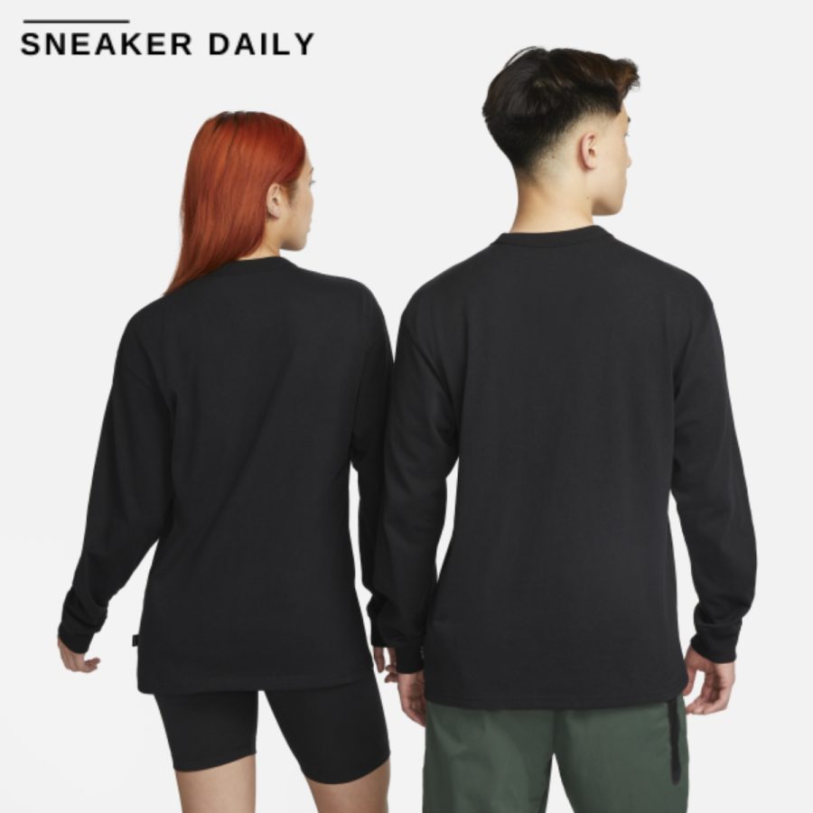 áo nike sportswear premium essentials long sleeves t-shirt 'black' do7391-010