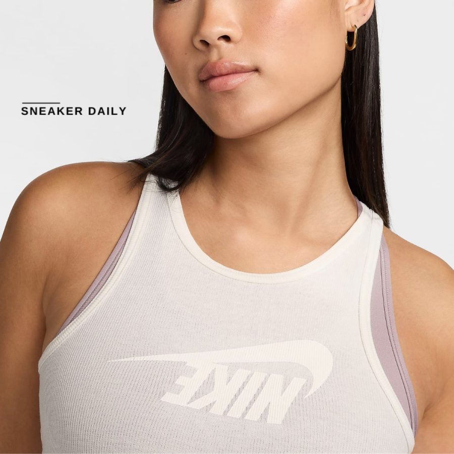 áo nike sportswear women's ribbed tank top fz1143-133