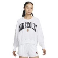 áo nikecourt heritage women's over-oversized crew-neck graphic tennis sweatshirt fq2243-100