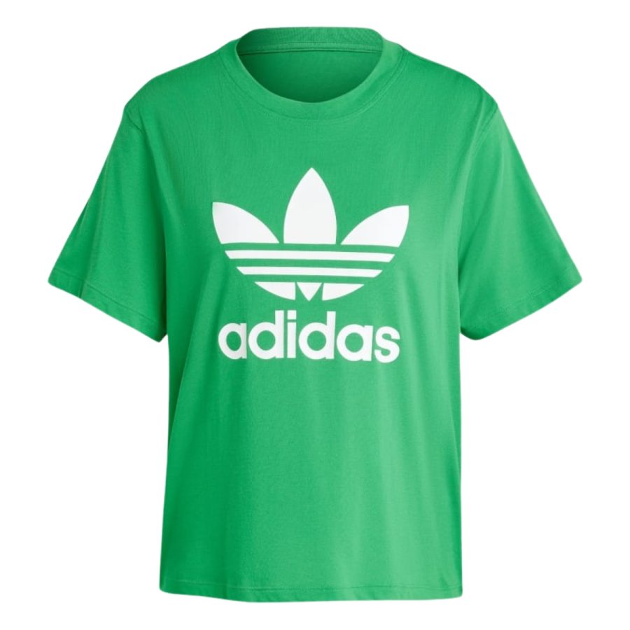 áo adidas adicolor trefoil boxy tee - green iy4691