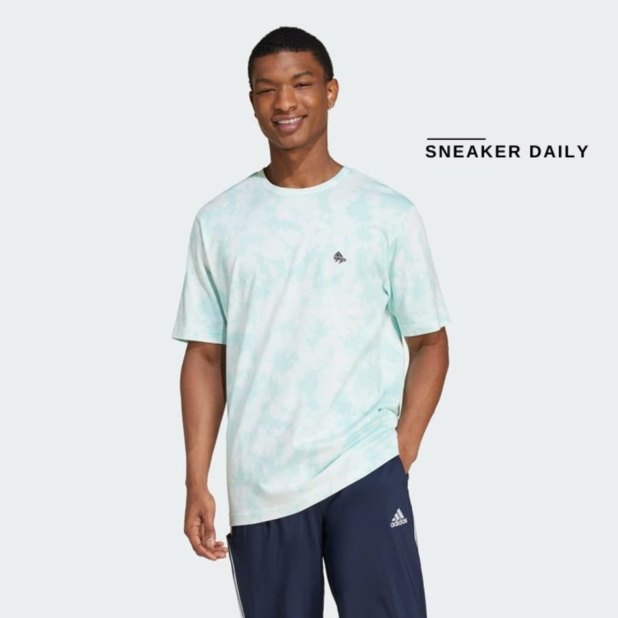 áo adidas all day i dream about... graphic tee - semi flash aqua iz4389