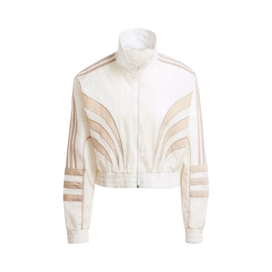 áo adidas atlanta cut line loose nylon track top white iy9239