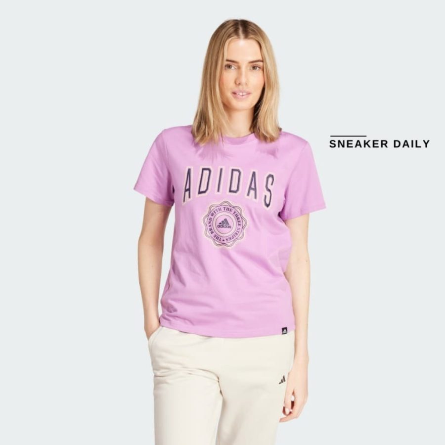 áo adidas collegiate graphic tee - preloved purple iz1159