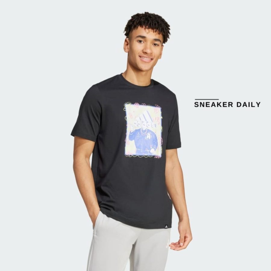 áo adidas doodle graphic tee - black iy8072