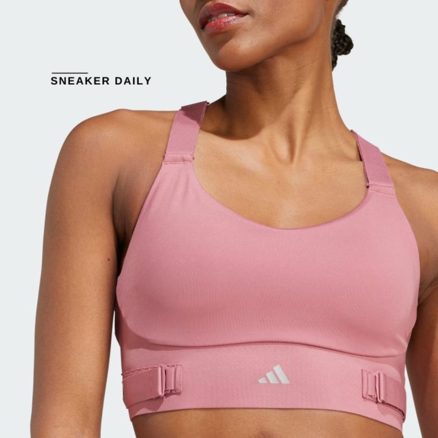 áo adidas fast impact luxe run high-support bra - preloved crimson iw5357