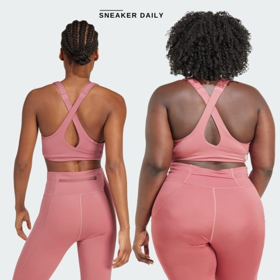 áo adidas fast impact luxe run high-support bra - preloved crimson iw5357