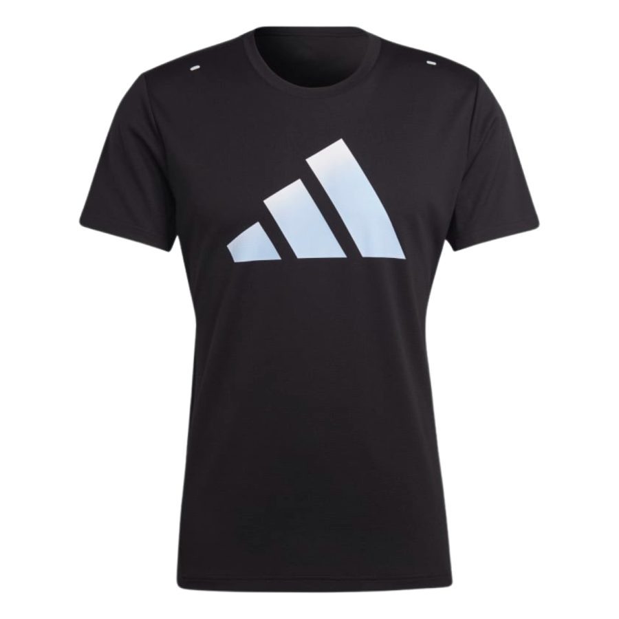 áo adidas logo 3 bar run icons tee - black hr3243