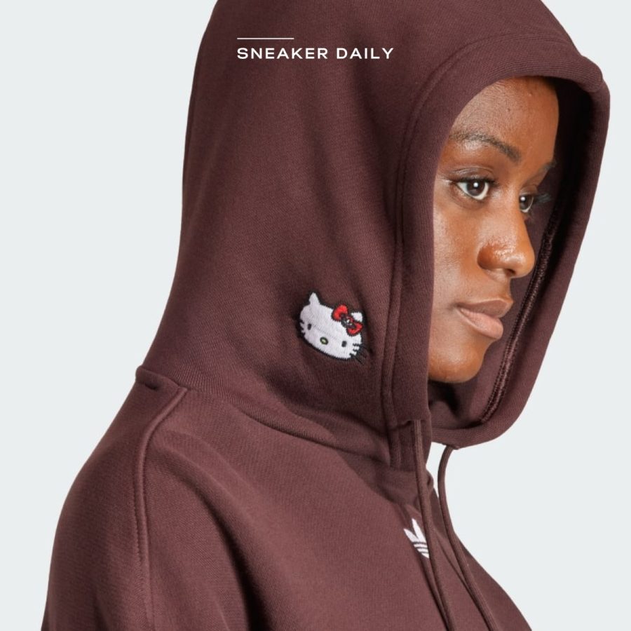 áo adidas originals x hello kitty hoodie - shadow brown ij8275