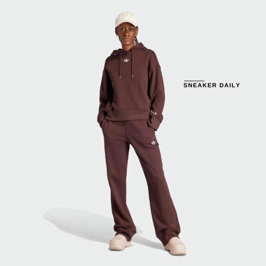 áo adidas originals x hello kitty hoodie - shadow brown ij8275