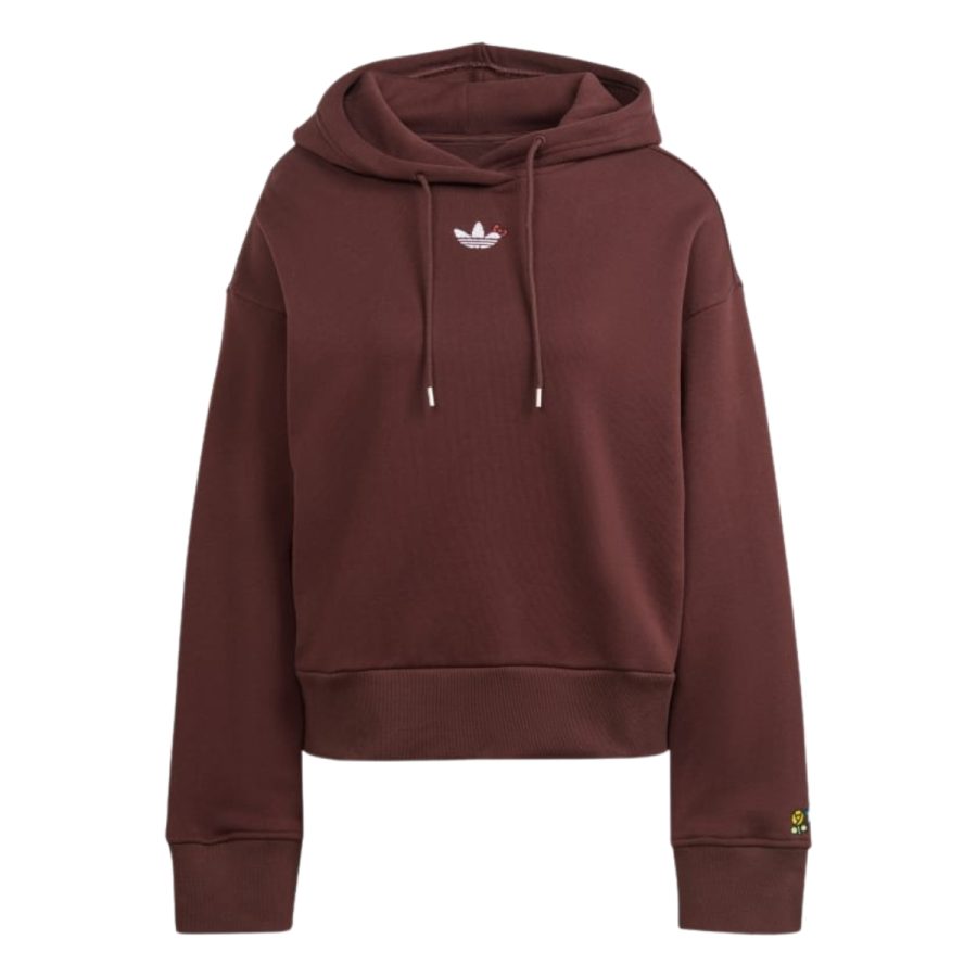 áo adidas originals x hello kitty hoodie - shadow brown ij8275