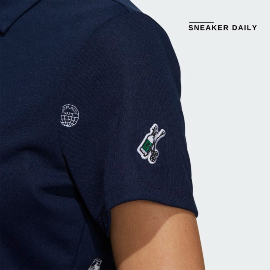 áo adidas play green monogram polo shirt - collegiate navy ht6876