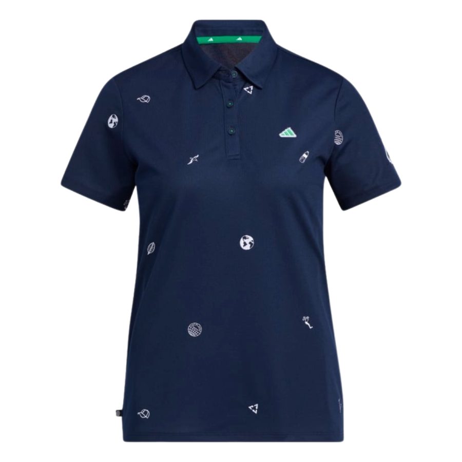 áo adidas play green monogram polo shirt - collegiate navy ht6876