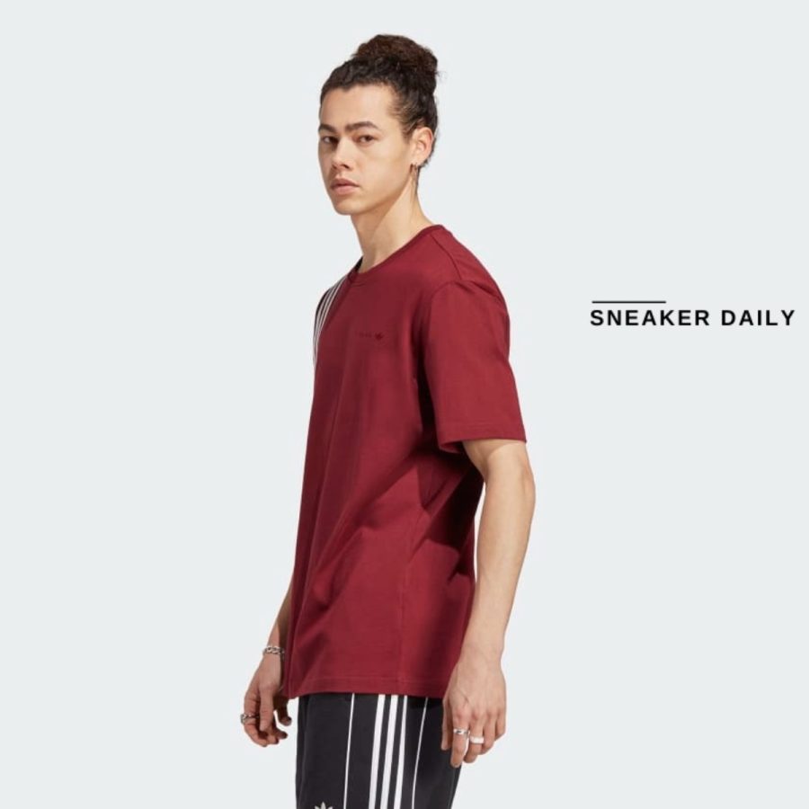 áo adidas rifta metro short sleeve tee - shadow red ic8403