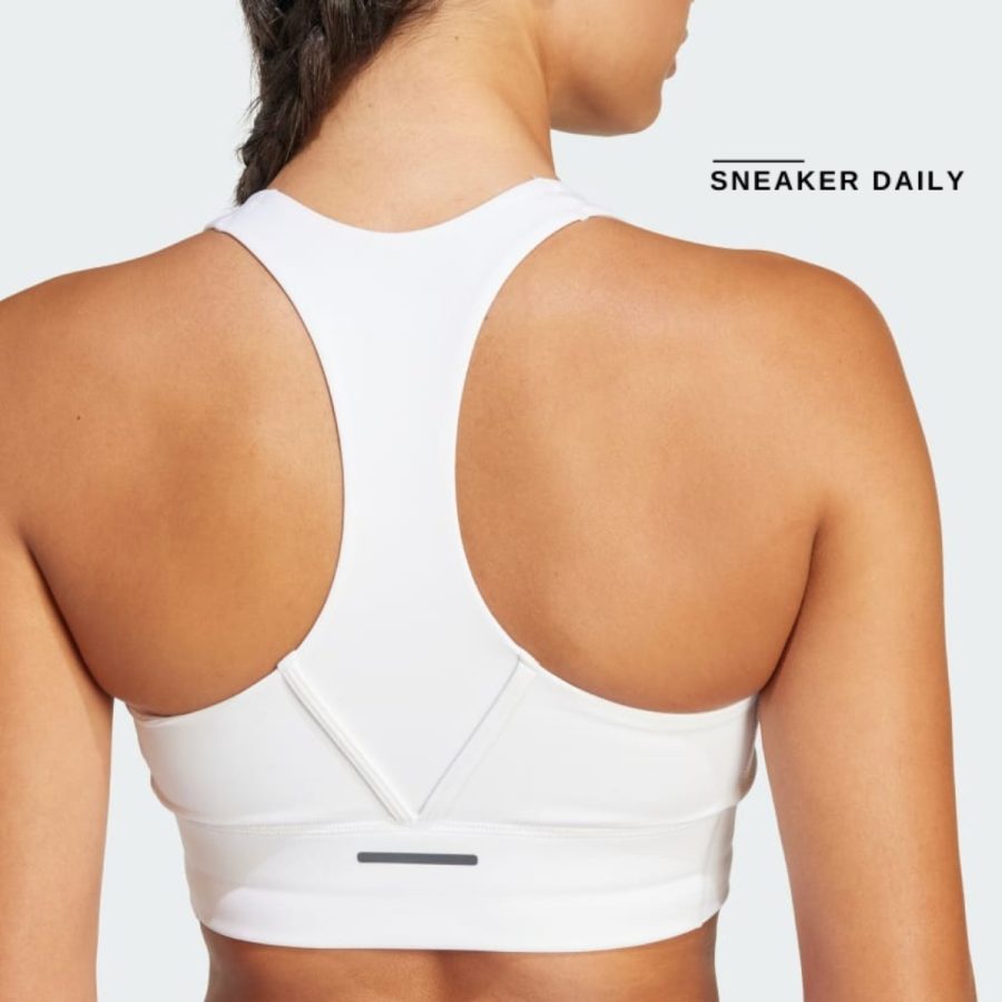 áo adidas run pocket medium-support bra - white iw5327