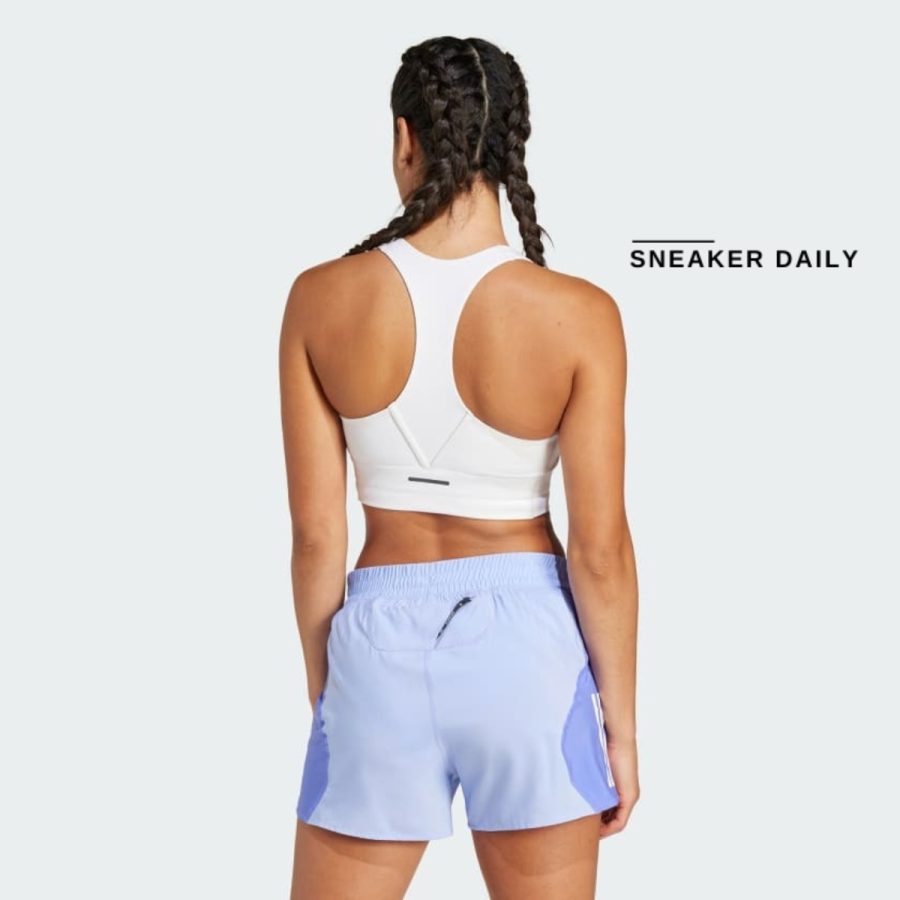 áo adidas run pocket medium-support bra - white iw5327