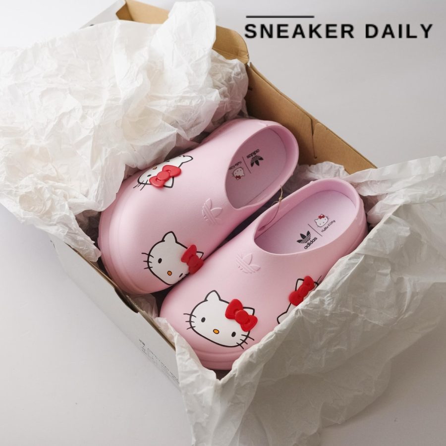 dép adidas adiform stan smith mules clear pink x hello kitty ig4446