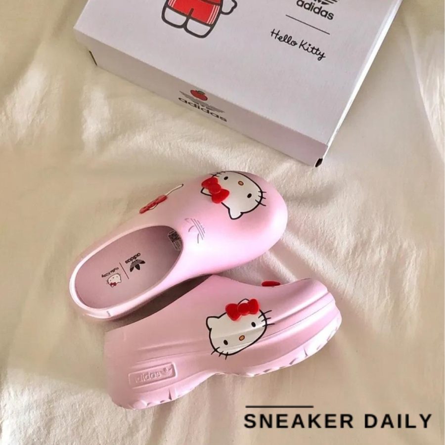 dép adidas adiform stan smith mules clear pink x hello kitty ig4446