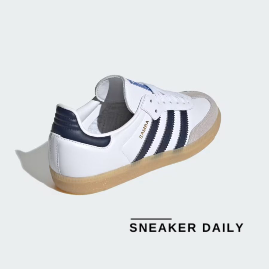 giày adidas samba og j ‘white collegiate navy gum’ ji4464