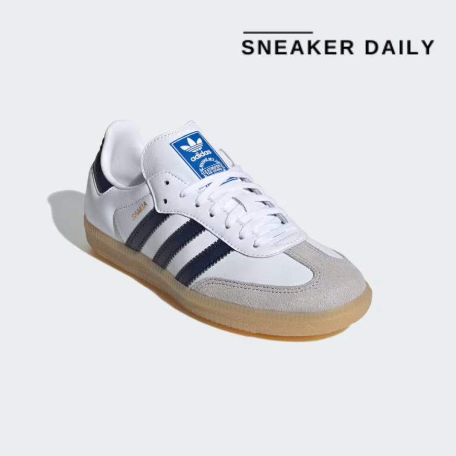 giày adidas samba og j ‘white collegiate navy gum’ ji4464