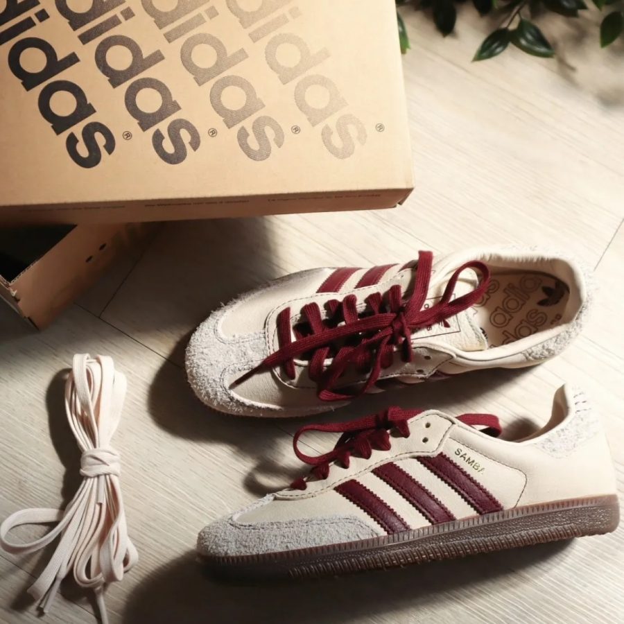 giày adidas samba og ‘wonder white maroon’ ig1987