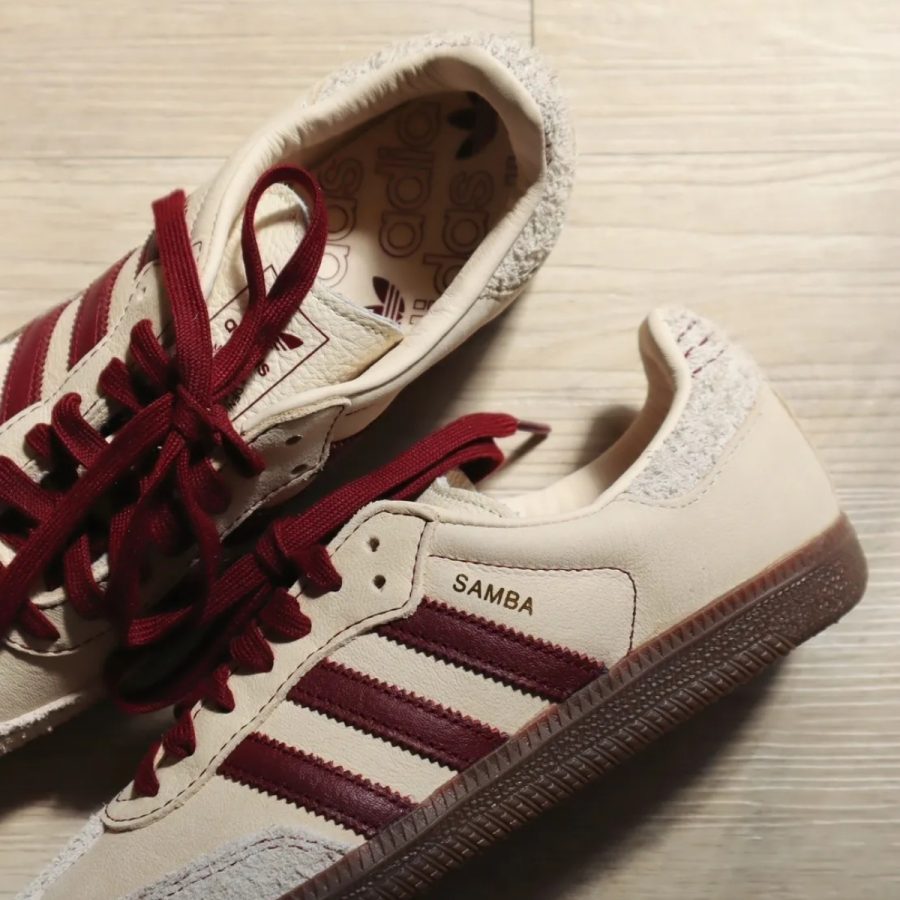 giày adidas samba og ‘wonder white maroon’ ig1987