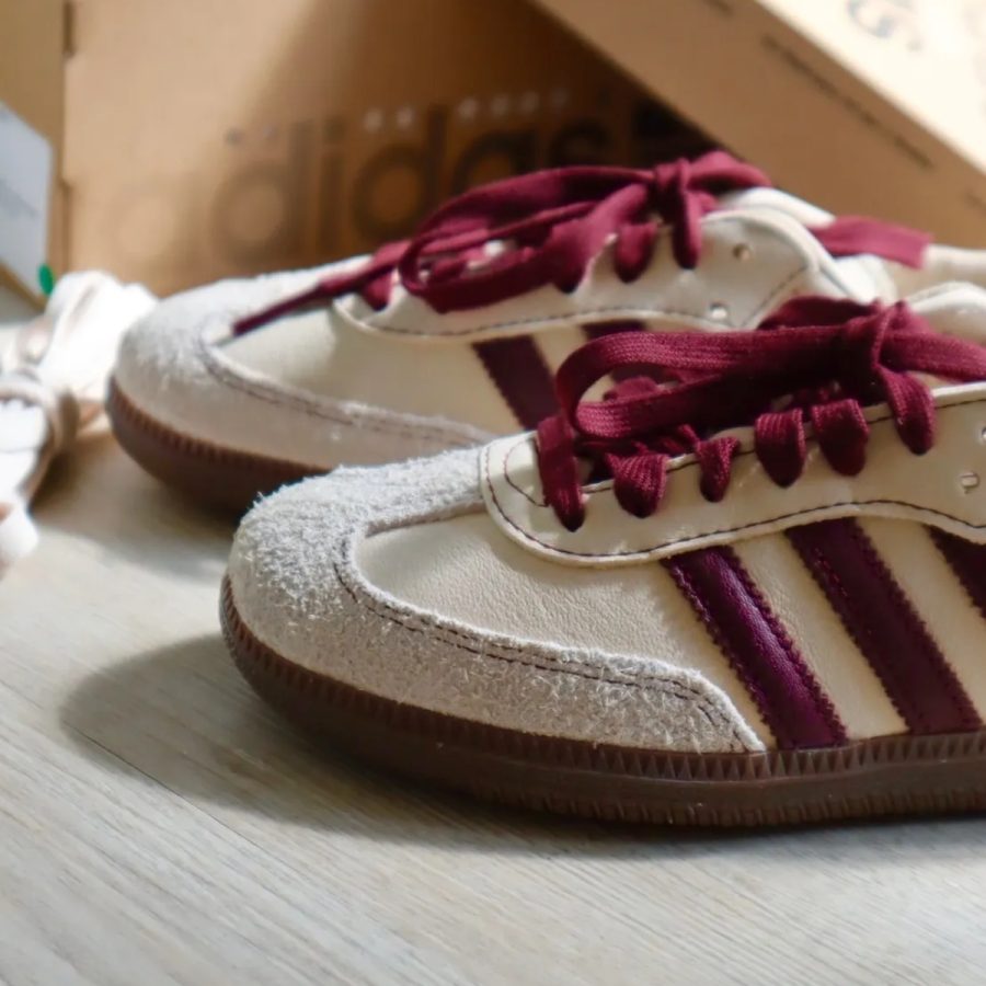 giày adidas samba og ‘wonder white maroon’ ig1987