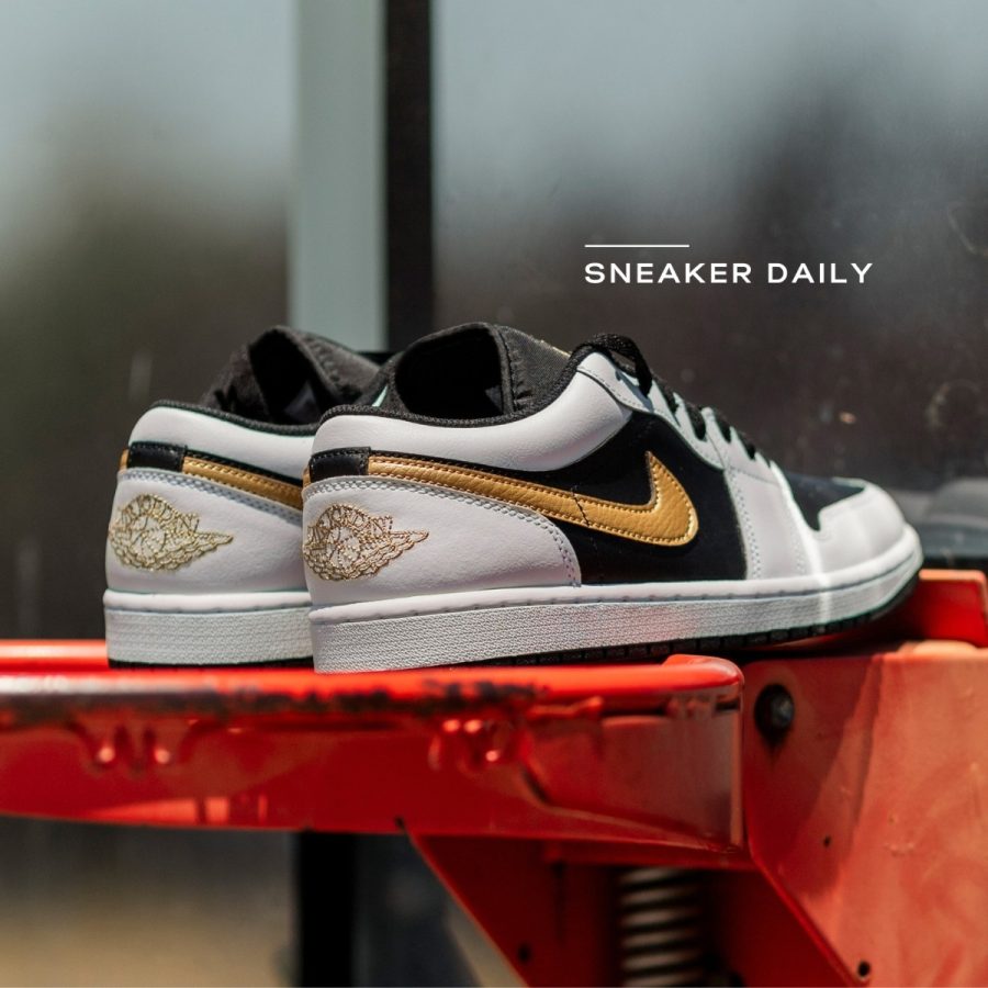 giày air jordan 1 low 'gold swoosh' 553558-172