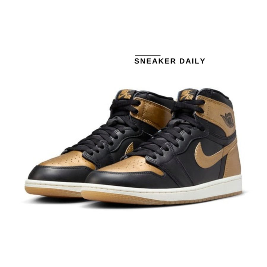 giày air jordan 1 retro high og 'black metallic gold' dz5485-071