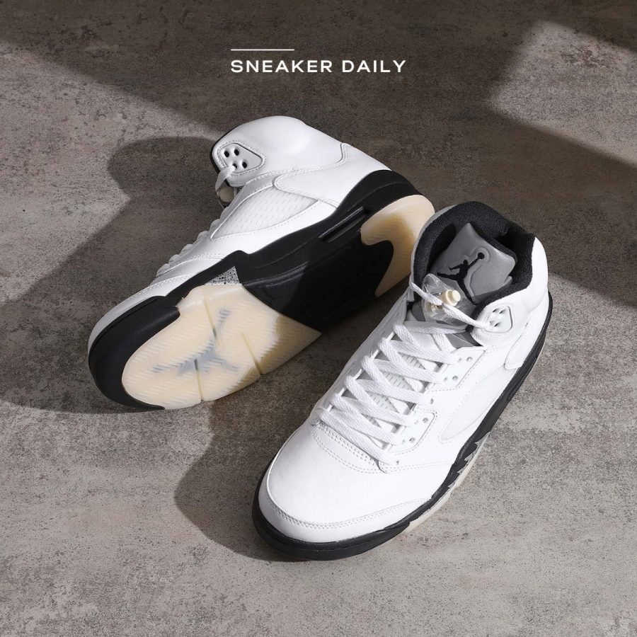 giày air jordan 5 retro 'white black' dd0587-110