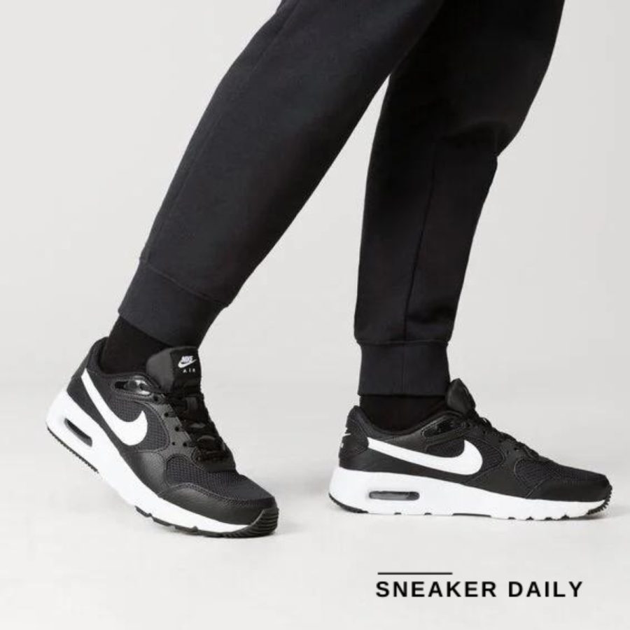 giày nike air max sc 'black white' (wmns) cw4554-001