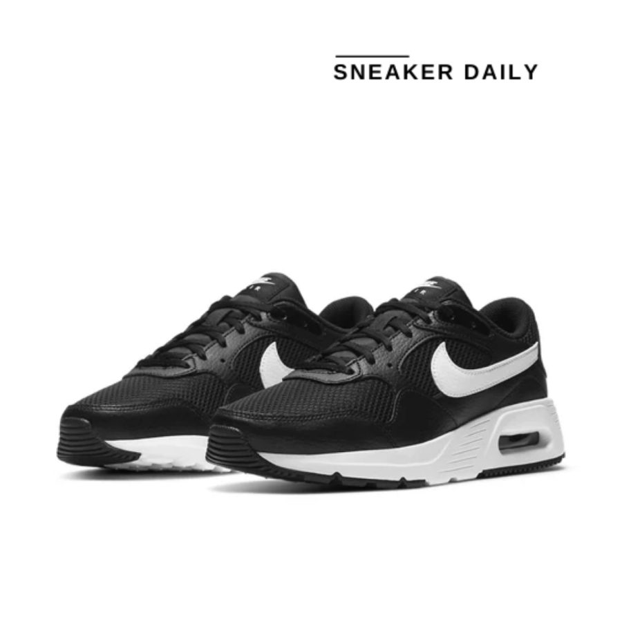 giày nike air max sc 'black white' (wmns) cw4554-001