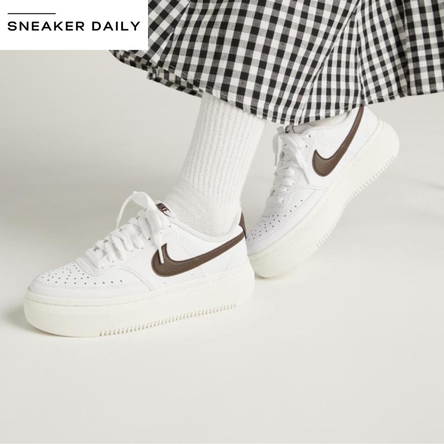 giày nike court vision alta 'white brown' dm0113-103