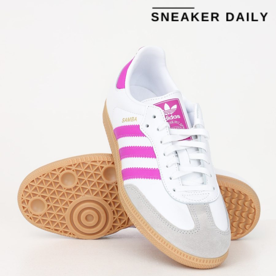 giày adidas samba og 'white purple gum' (gs) ih2873