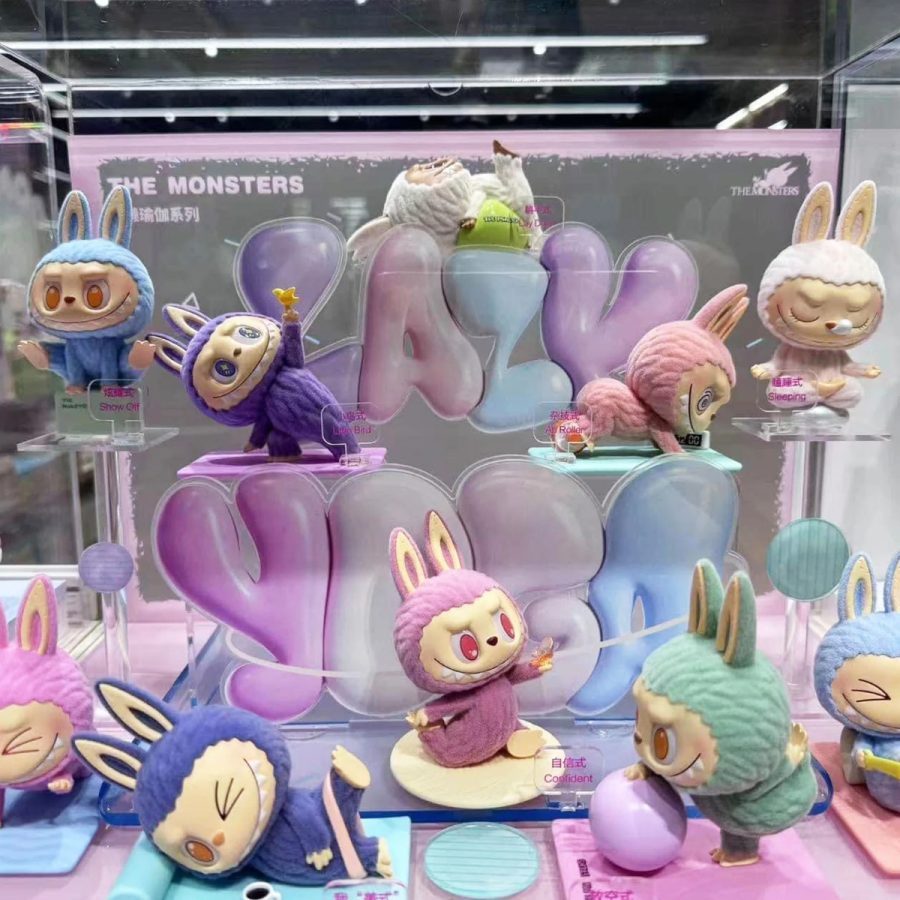 mô hình đồ chơi pop mart the monsters labubu lazy yoga series 6941848266127