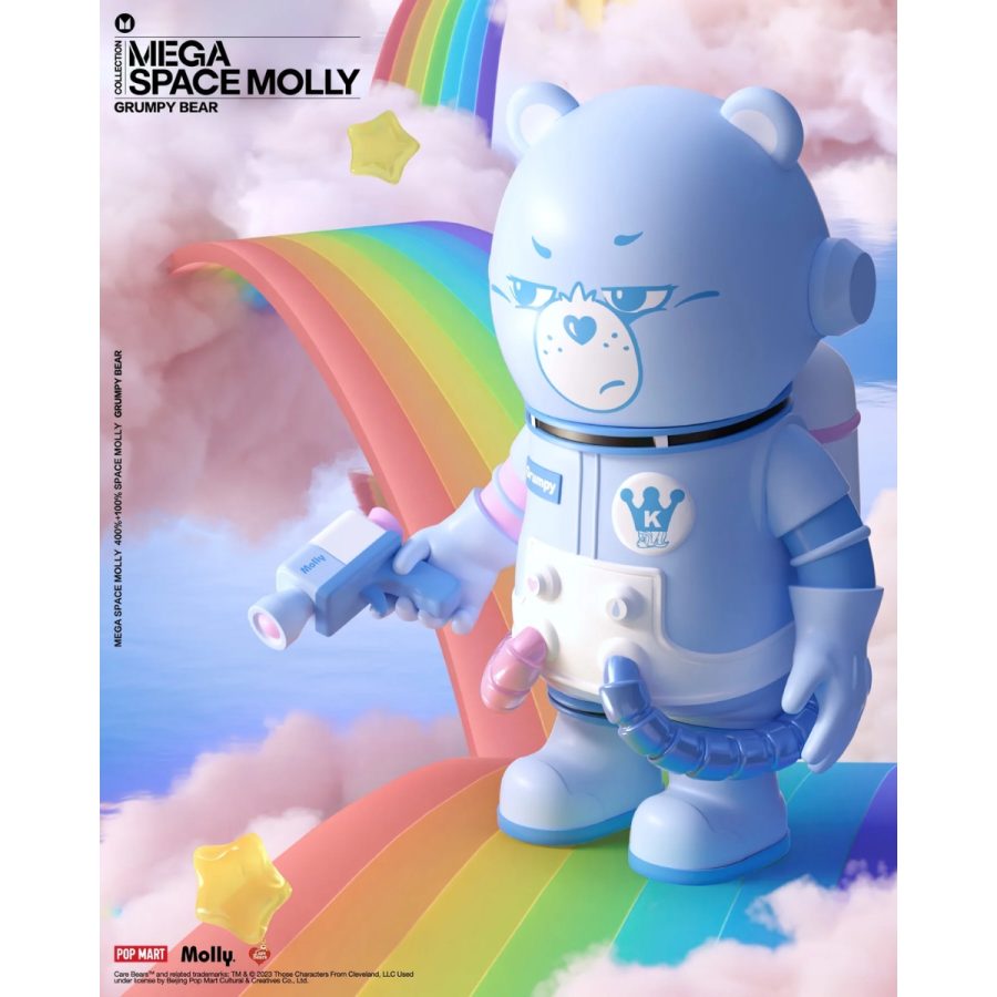 mô hình pop mart mega space molly grumpy bear 400% + 100% 6941848260208