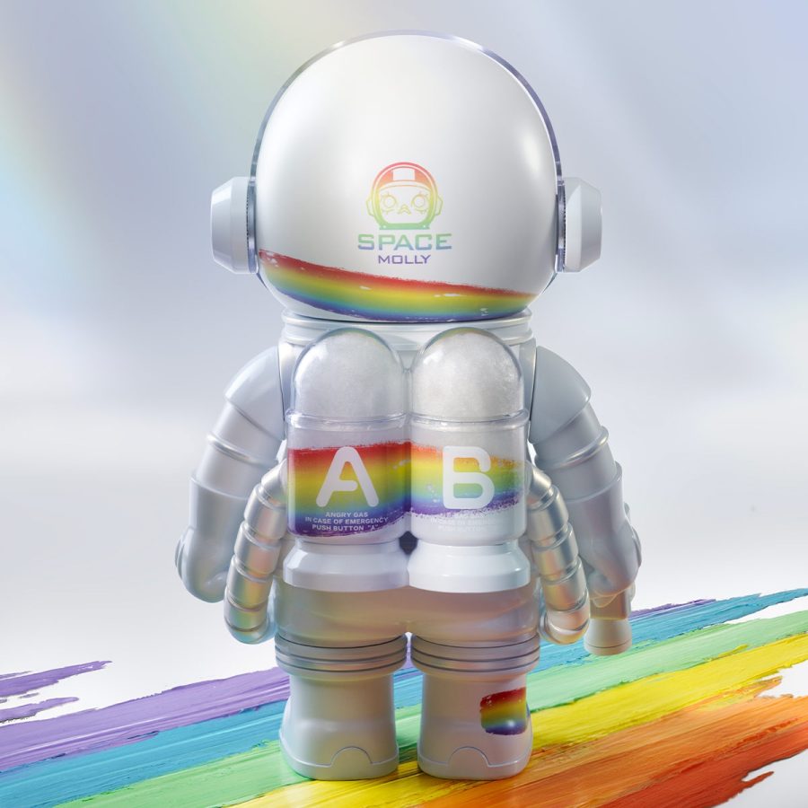 mô hình pop mart mega space molly 400% rainbow 6941848280820