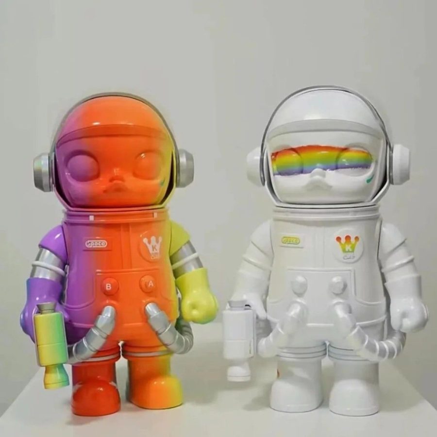 mô hình pop mart mega space molly 400% rainbow 6941848280820