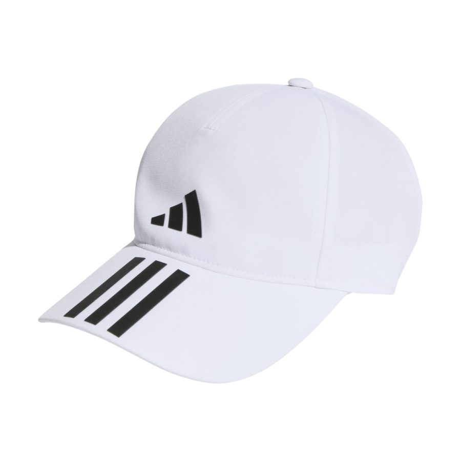 mũ adidas 3-stripes aeroready running training baseball cap - white ht2043