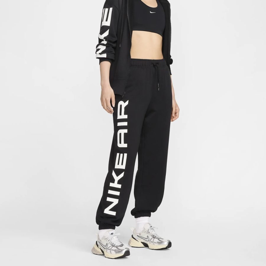 quần nike sportswear air women's fleece oversized high rise jogger fb8052-010