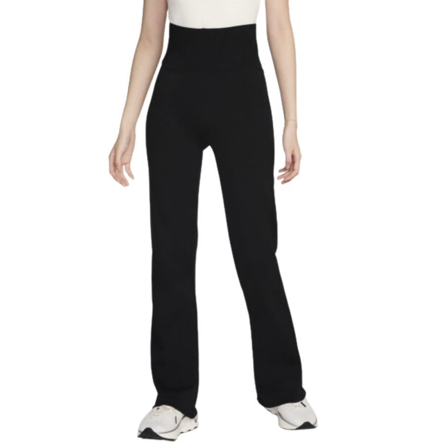 quần nike sportswear chill knit women's tight high-waisted jumper flared trousers fn4686-010