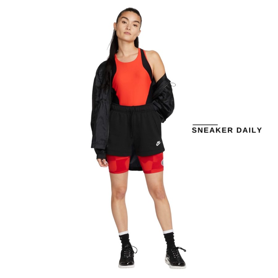 quần nike sportswear club fleece women's mid-rise shorts dq5803-010