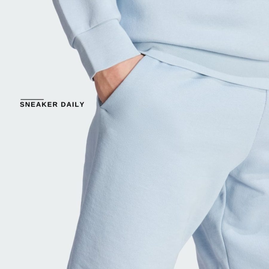 quần adidas essentials big logo french terry shorts - wonder blue ij8563