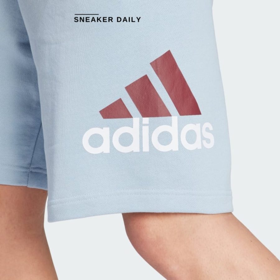 quần adidas essentials big logo french terry shorts - wonder blue ij8563