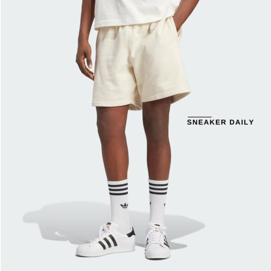 quần adidas premium essentials shorts - wonder white iy2242