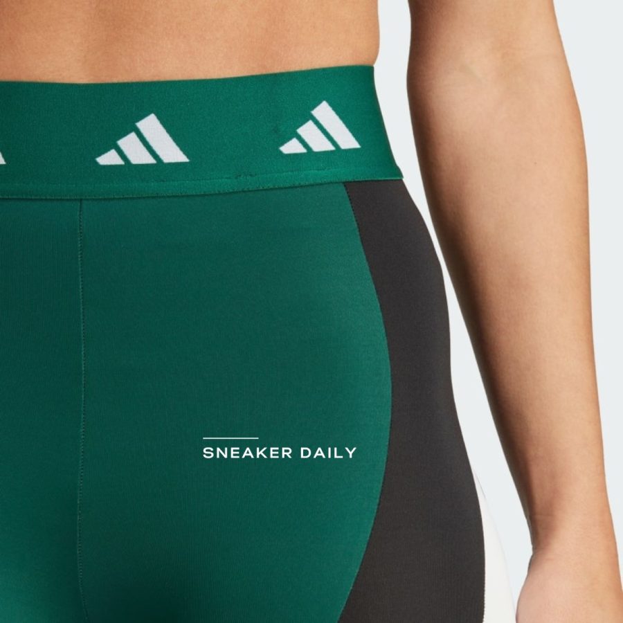 quần adidas techfit colorblock 7/8 leggings - collegiate green ik6154