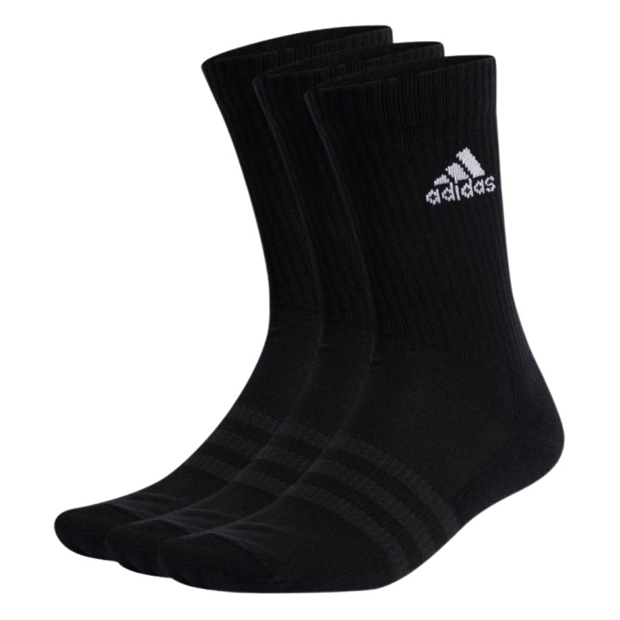 tất adidas cushioned crew socks 3 pairs - black ic1310